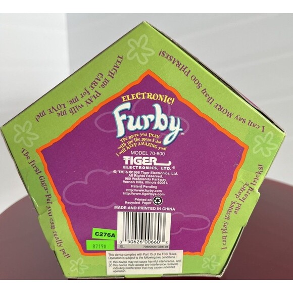 Gen 2 FURBY Gray Owl Grey Eyes White Feet Pink Ear C276A 0719A NIB SEALED - Picture 8 of 10